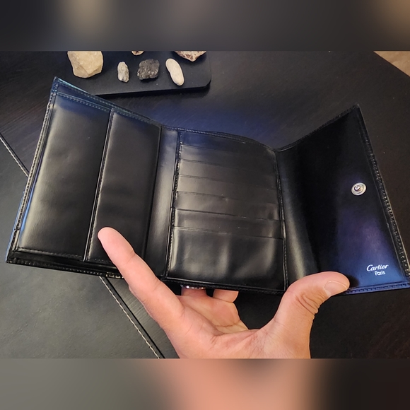 Cartier Vintage Panthere Leather Trifold Wallet - Picture 6 of 11
